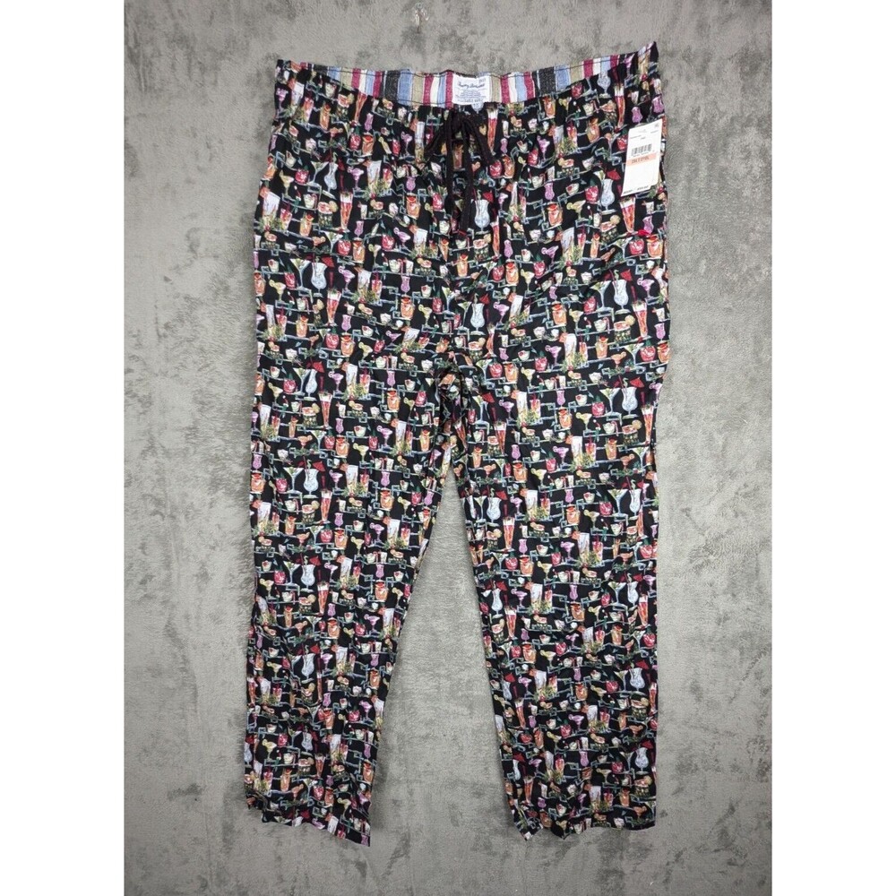 Brand New Tommy Bahama Pajama Lounge Pants Men's 2XLT Cocktail Print Black NWT
